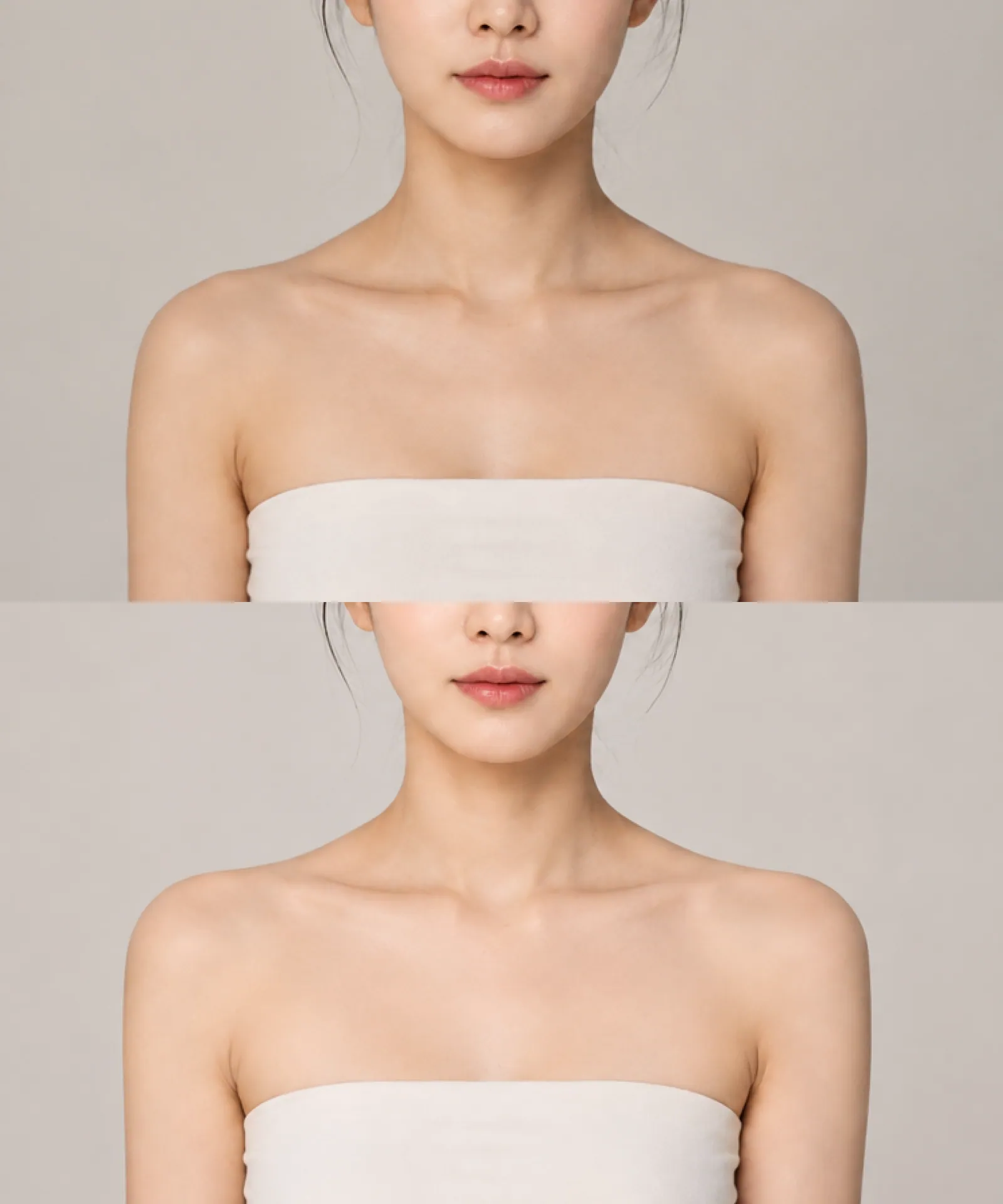어깨 라인 비교